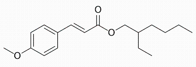 Structural formula of octyl 4 methoxycinnamate