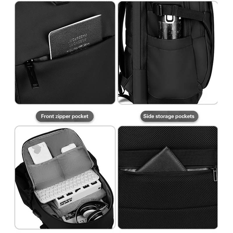 Anti-theft laptop backpacks with USB charging port